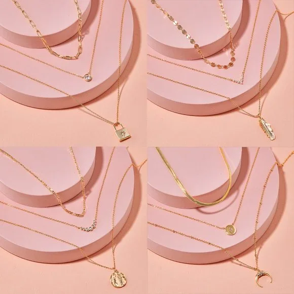 Boho Layered Necklace, Charmed Aroma Wanderlust Collection - Picture 3 of 6